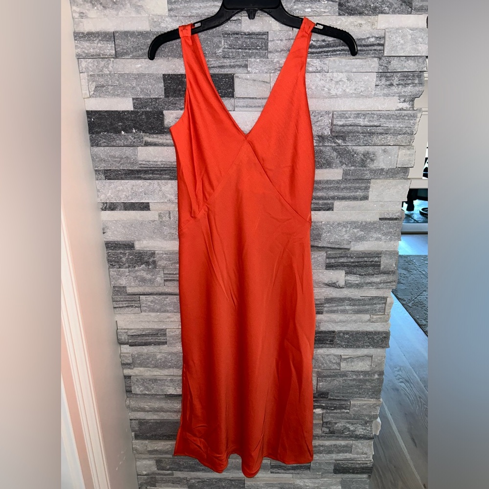 Womens A New Day Orange Slip dress size XS NEW